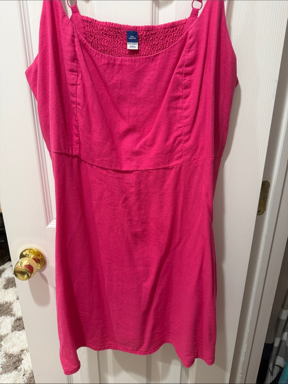 Old Navy Bright Pink Ring-Detail Camisole Dress